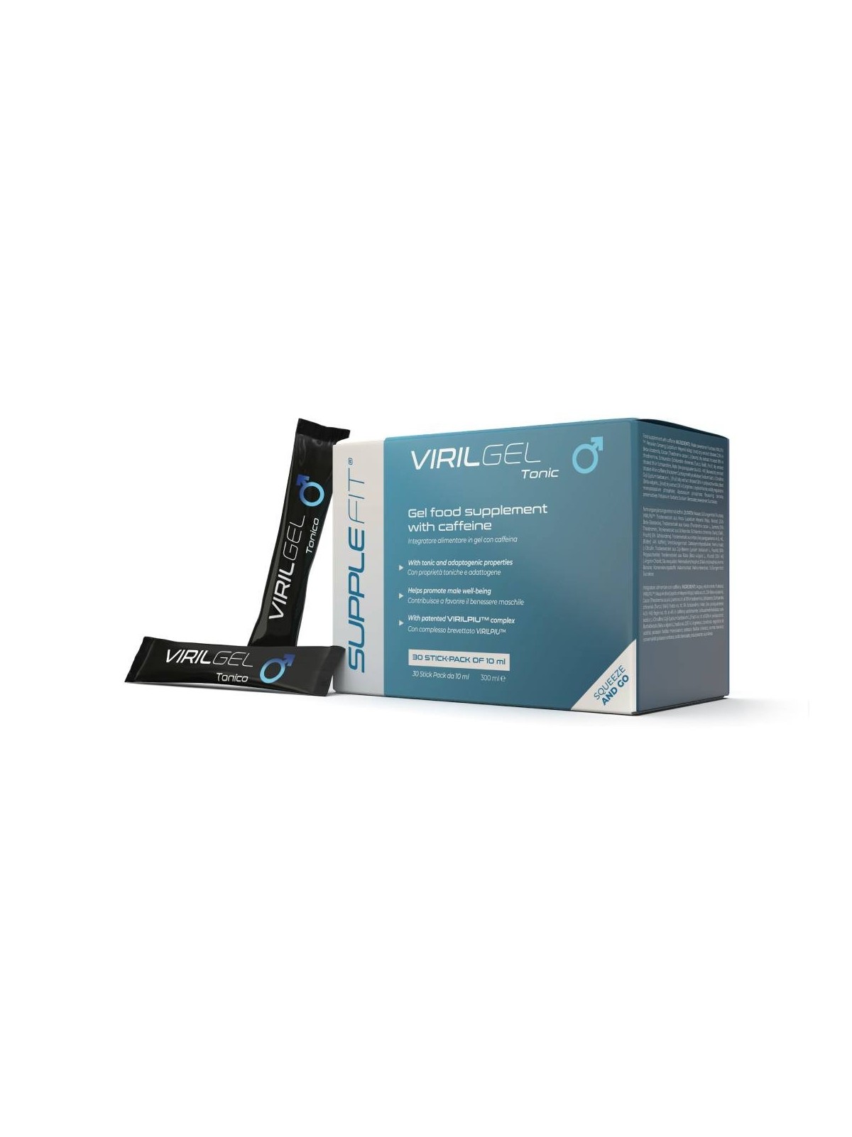 VIRILGEL - Tonic gel food supplement with caffeine 30 x 10 ml